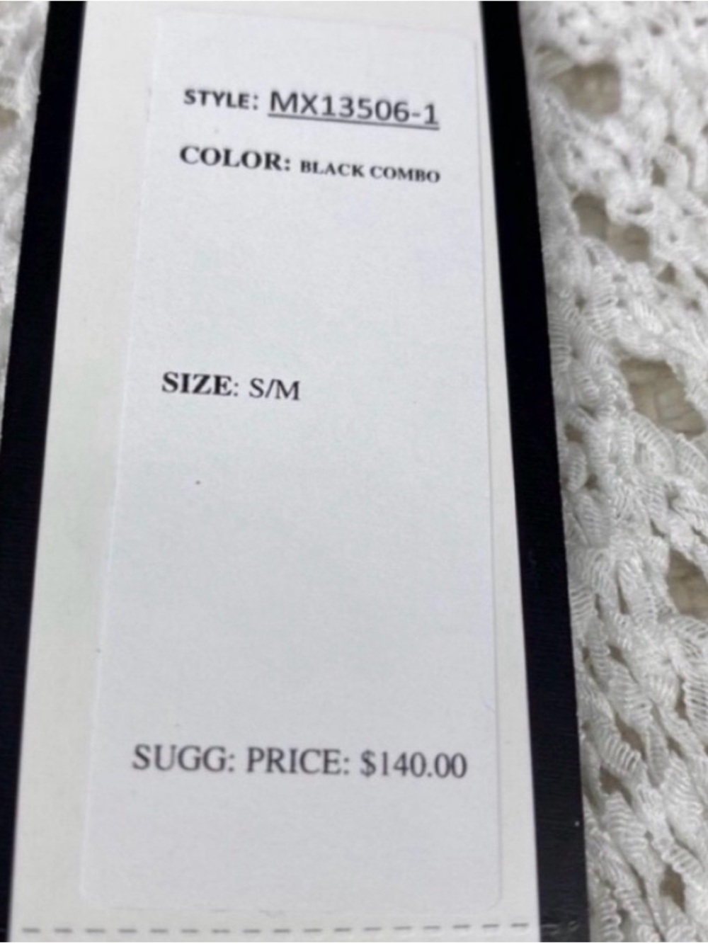 Maxsport Size S/M Black Combo Hi-lo Fringed Hem Poncho - Picture 6 of 6